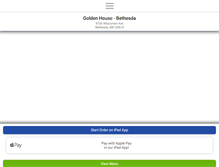 Tablet Screenshot of goldenhousebethesda.com